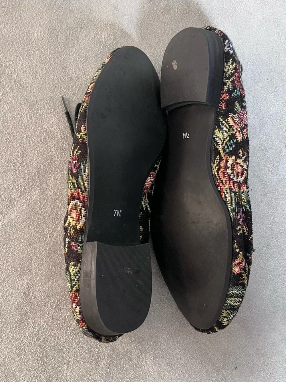 Jeffrey Campbell Black Floral Tapestry Lace-Up Oxford Flats Size 7 Brocade